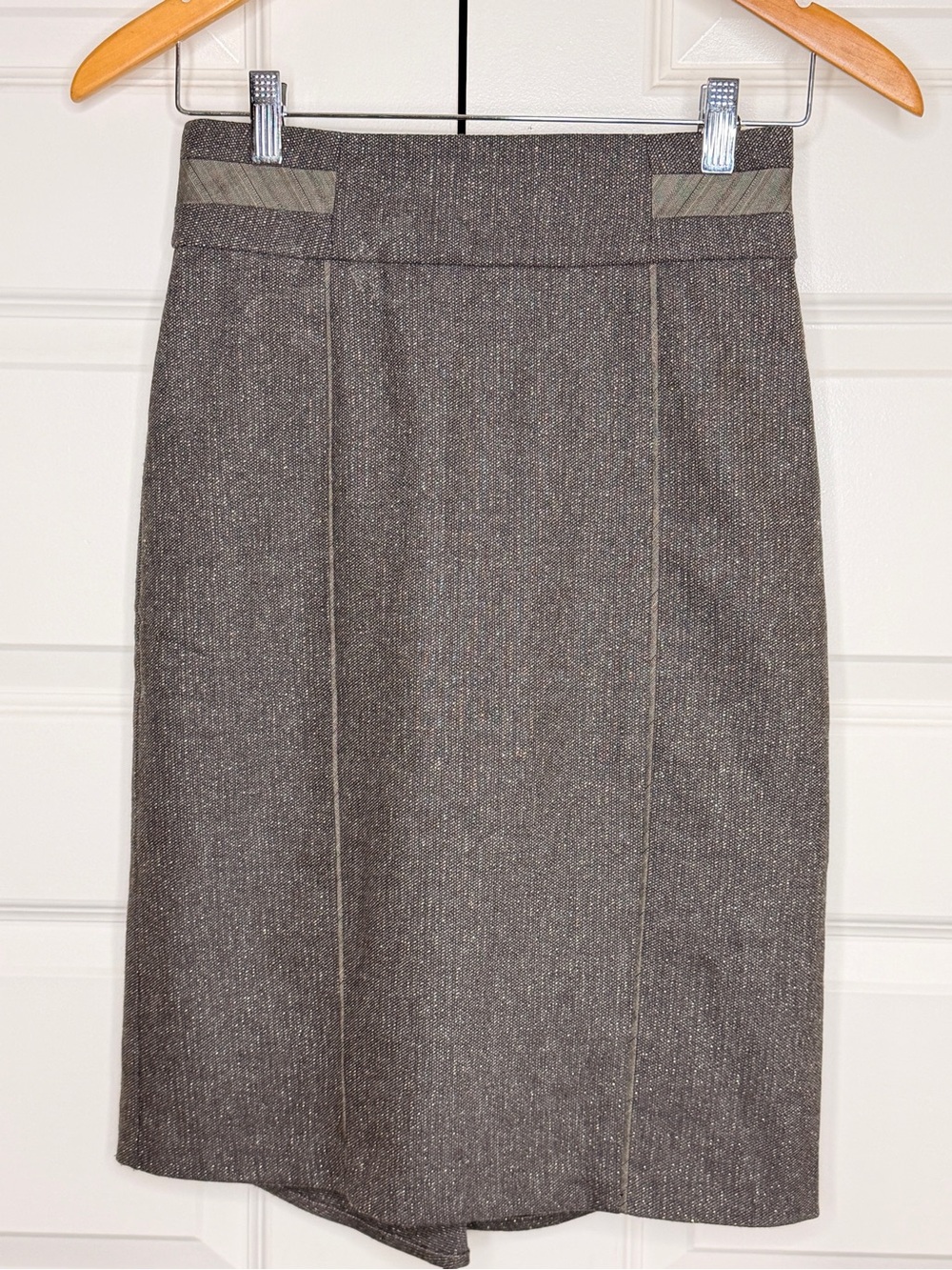 bebe Tailored Heather Gray Pencil Skirt